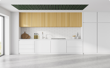 Warp in ceiling heating systems