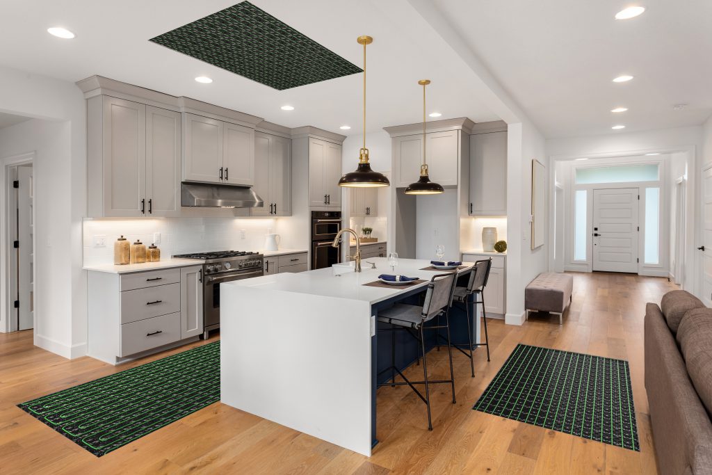 Warp in Ceiling Heating System