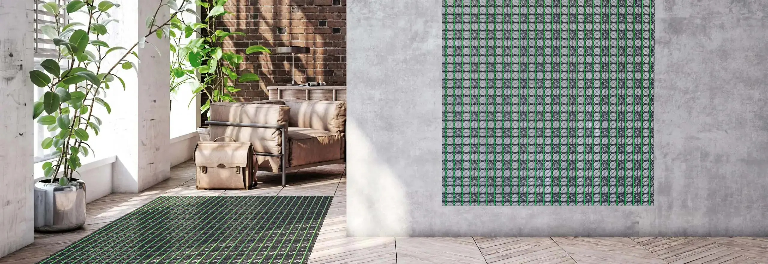 Wall and underfloor heating systems example