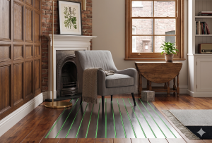 Warp SpeeTherm under wood floor heating